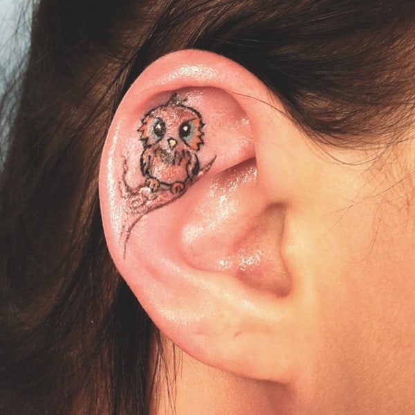 21 Cute and Cool Small Ear Tattoos for Women in 2021