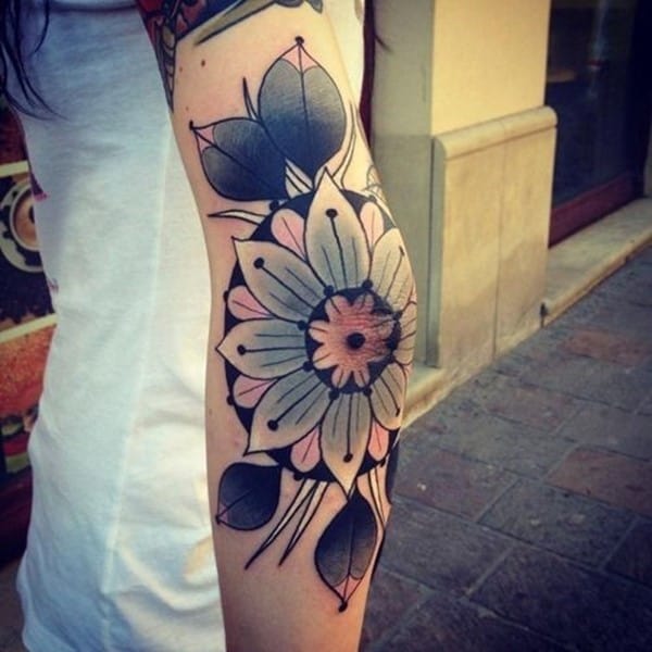 beautiful sunflower mandala tattoo ideas by Corinne Reinert 1  KickAss  Things