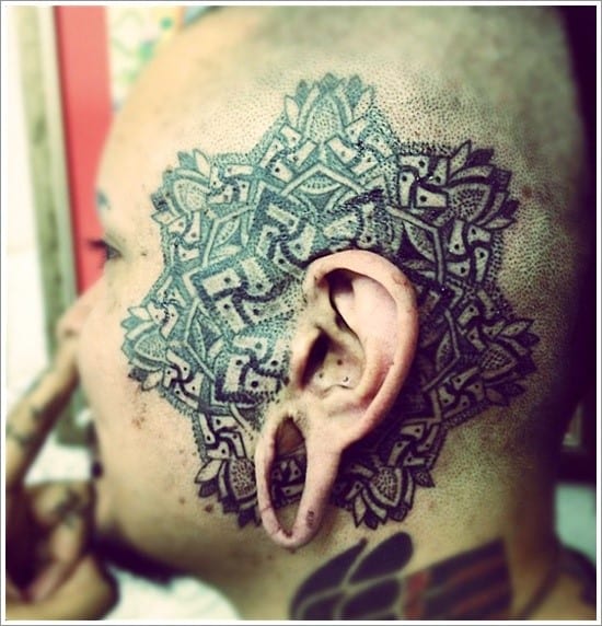mandala tattoo on face face-tattoo-designs-10
