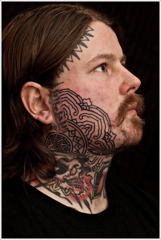 mandala tattoo on face face-tattoo-designs-6