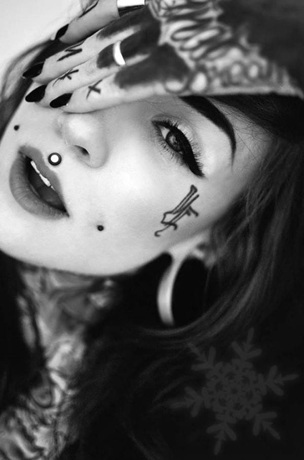 initials tattoo on face face_tattoos_39