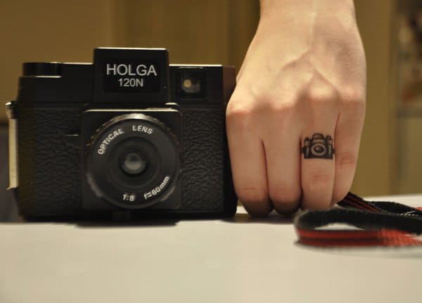 Finger Camera Tattoo