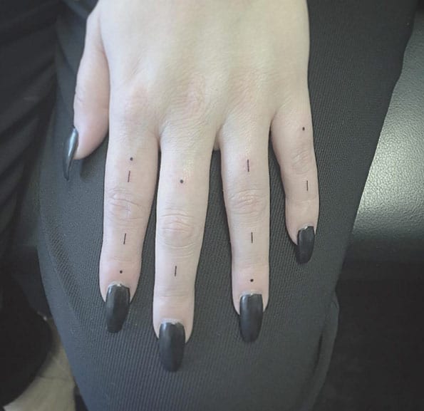 Minimalistic Finger Tattoos by East Iz