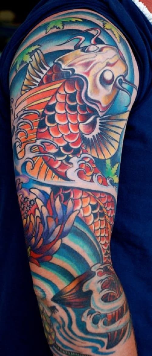 Full Arm Koi Tattoo