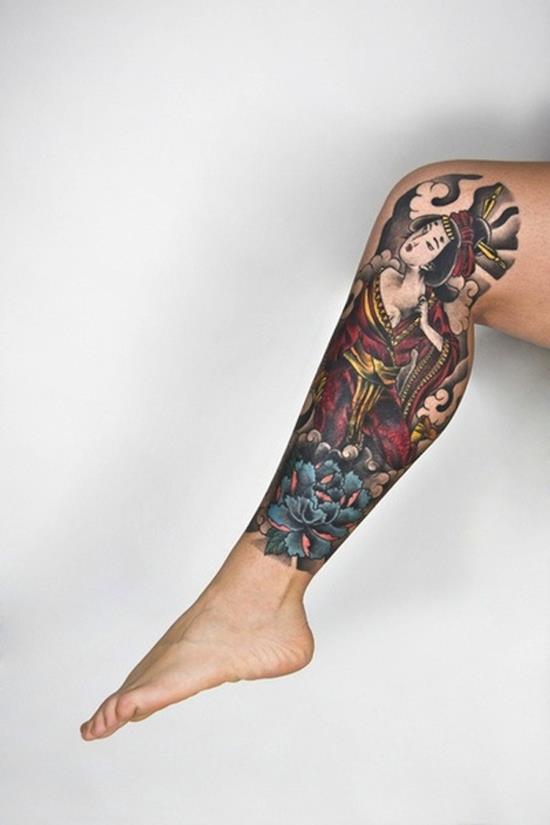 geisha-tattoos-leg