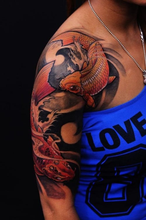 Half Sleeve Koi Tattoo