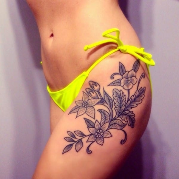Floral Hip  Best Tattoo Ideas For Men  Women