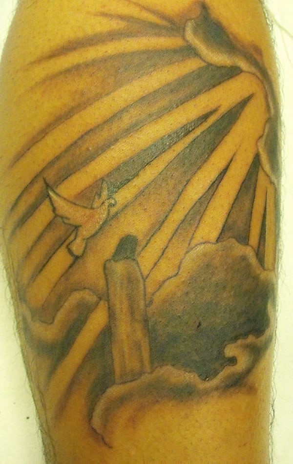 tattoos and art by freak  Started this halfsleeve of a rockofages  dove