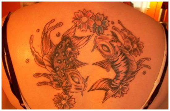 black koi fish tattoo on back koi-fish-tattoo-designs-14