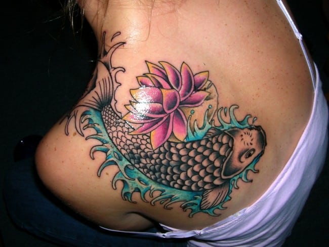 koi tattoo for girl