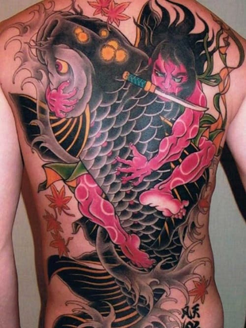Koi Fish Tattoo with Slayer