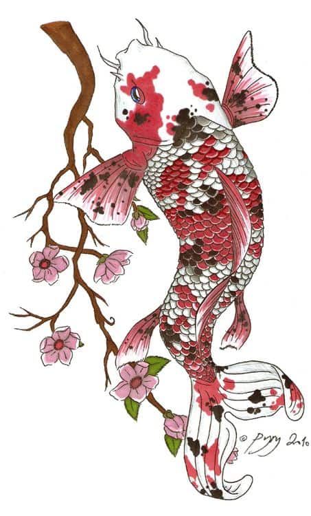 Koi Fush Tattoo with Spots