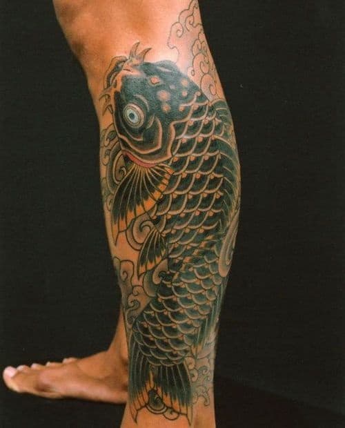 Koi Tattoo with Clouds