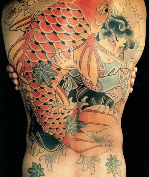 Koi Tattoo with Japanese Slayer