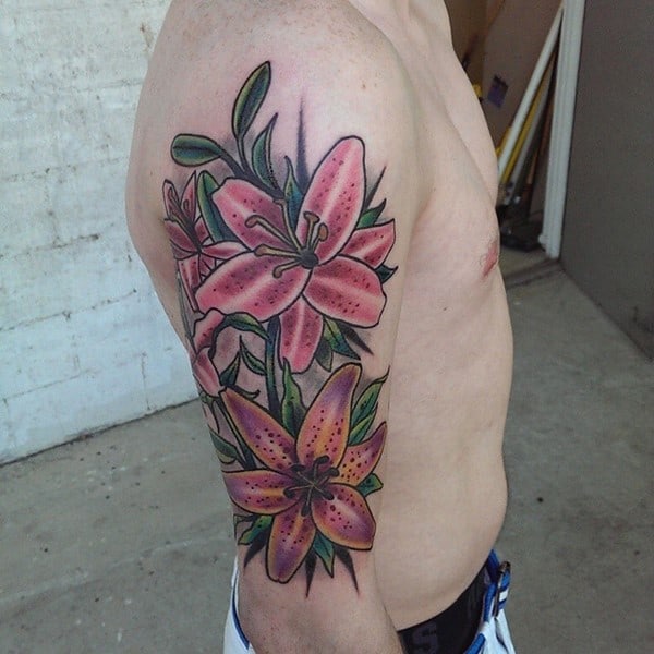 55 Beautiful Lily Flower Tattoo Ideas With Hidden Meaning  Psycho Tats