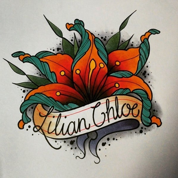 lily name tattoo