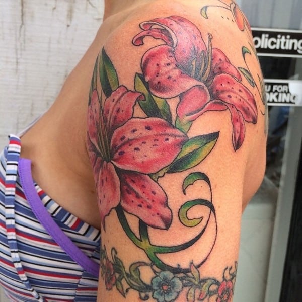 55 Beautiful Lily Flower Tattoo Ideas With Hidden Meaning  Psycho Tats