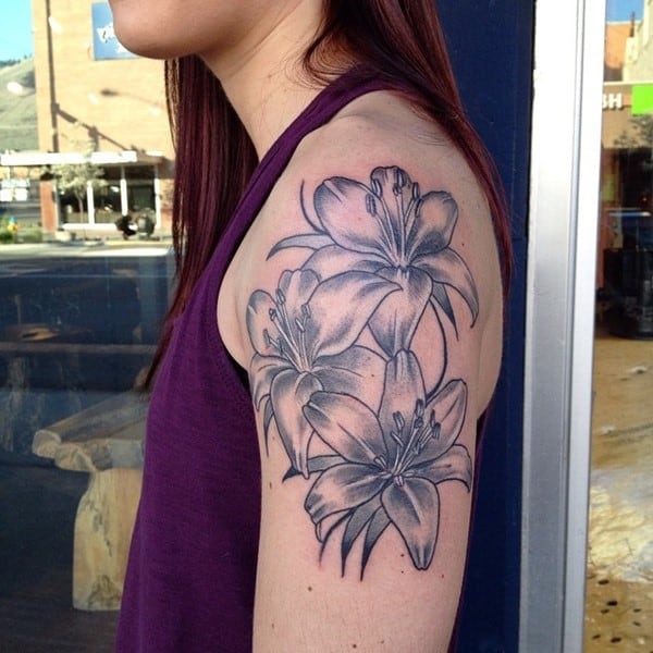 Black Spider Lily Tattoo  neartattoos