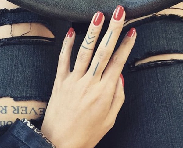 Lines Finger Tattoo