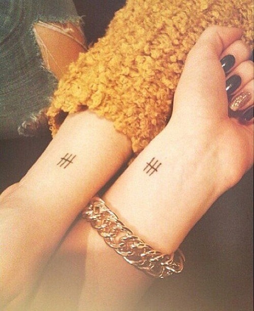 Little Lines Friendship Tattoos