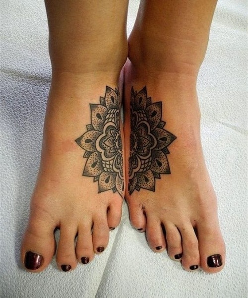 Mandala on Foot Best Friend Tattoos