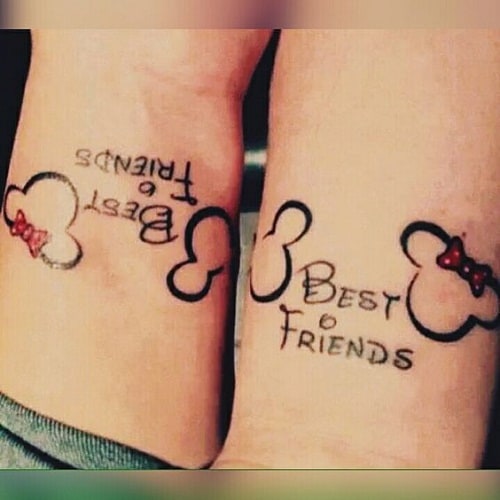 Mickey and Minnie Best Friend Tattoos