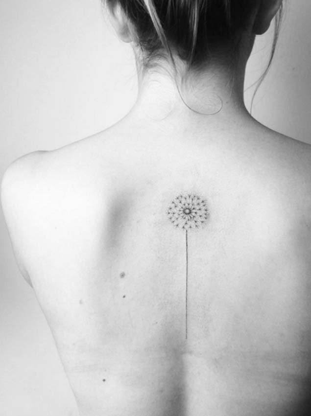 Tattoo uploaded by Xavier  Dandelion tattoo by Julia Shpadyreva  JuliaShpadyreva blackwork fineline dandelion flower  Tattoodo