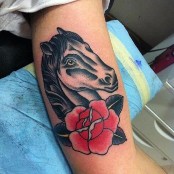 Tattoo uploaded by Lisa Petersen  Beautiful freehand horse tattoo by  Monica Gomes monicagomes monitattoo horsetattoodesign blackhorse  watercolor freehand freehandtattooartist  Tattoodo