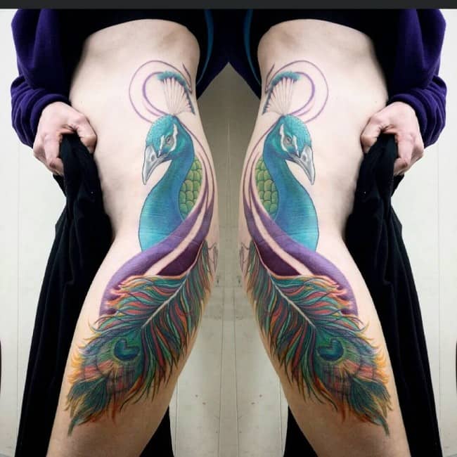 peacock feather tattoos