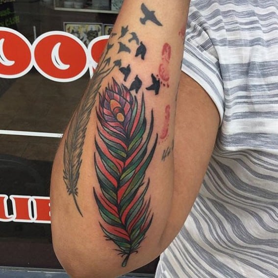 peacock feather tattoos