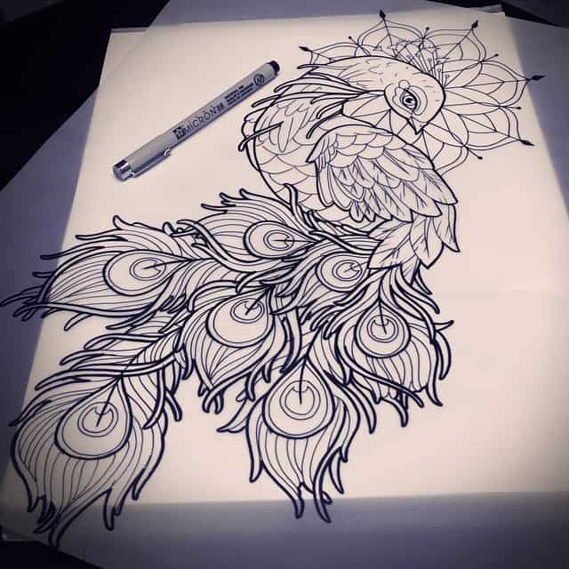 peacock feather tattoos