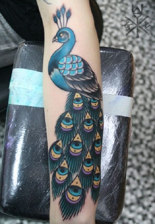 Peacock Tattoo On Arm