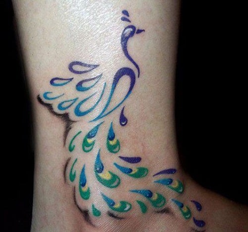 Peacock Tattoo Swirl Inspiration