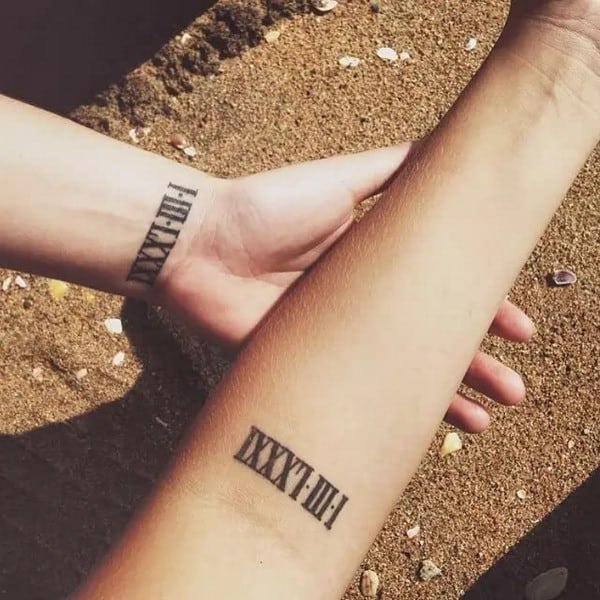 Roman Numerals Tattoo