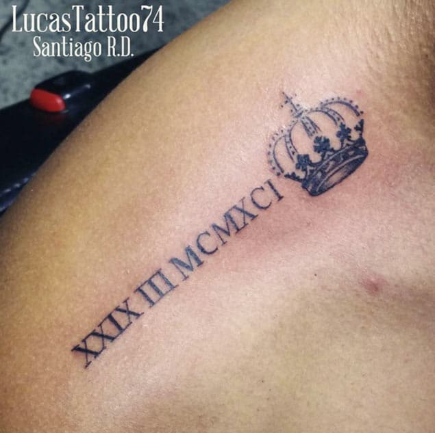 Roman Numeral Tattoo by Lucas Rosario