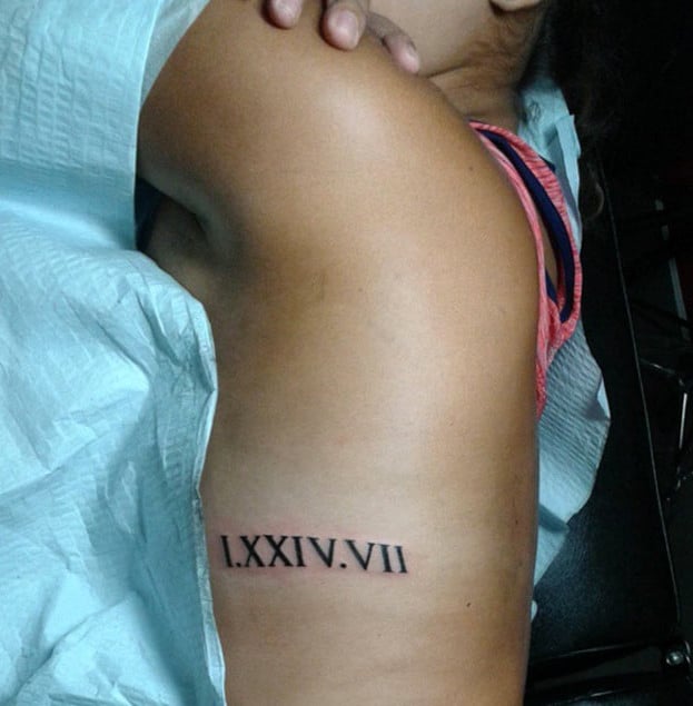 Aggregate more than 76 birthday roman numerals tattoo super hot  thtantai2