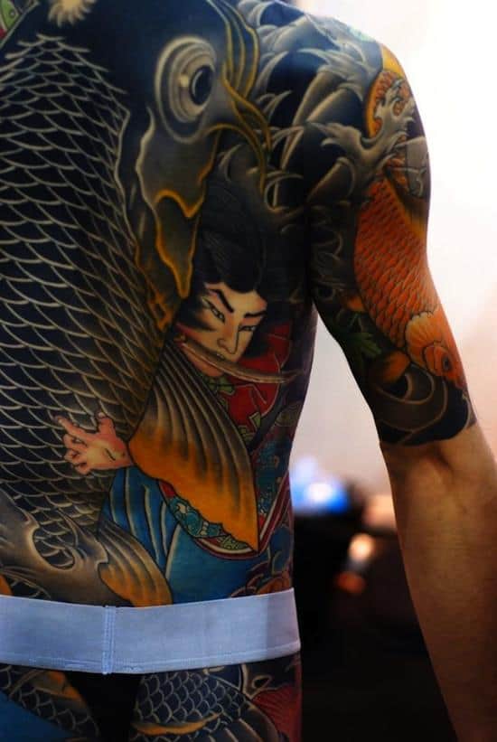 samurai tattoo koi