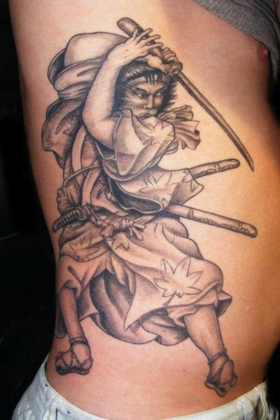 samurai side tattoo samurai tattoos old fashioned