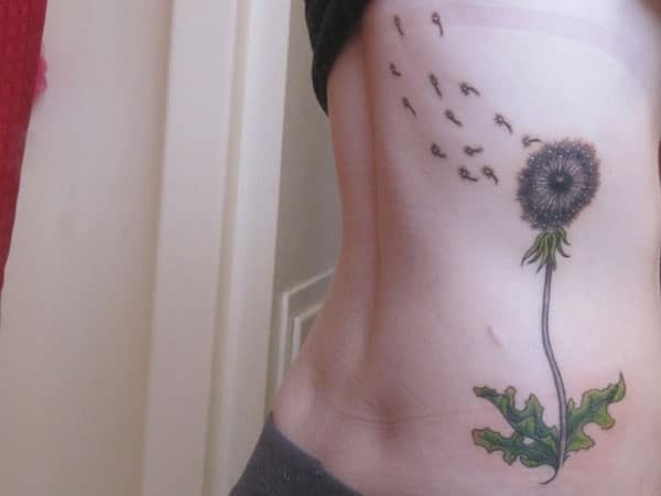 side-dandelion-tattoo