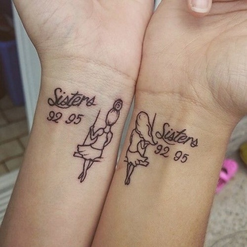 Sisters on Swing Friendship Tattoos