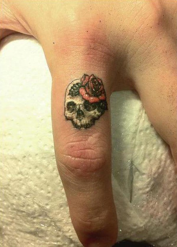 Skull Finger Tattoo