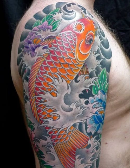 koi sleeve tattoo idea