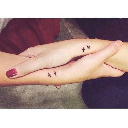 Small Birds Tattoos for Friendship