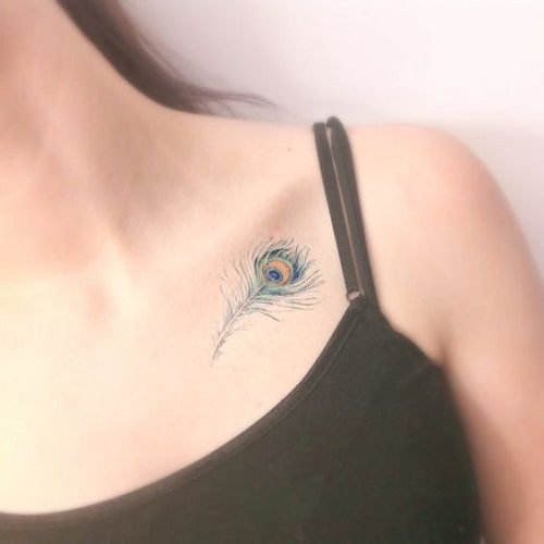 small peacock tattoos for women