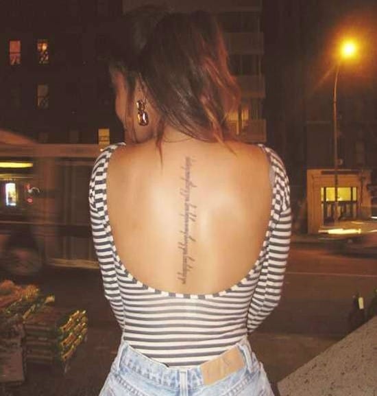 Subtle and Elegant Spine Tattoos for Women