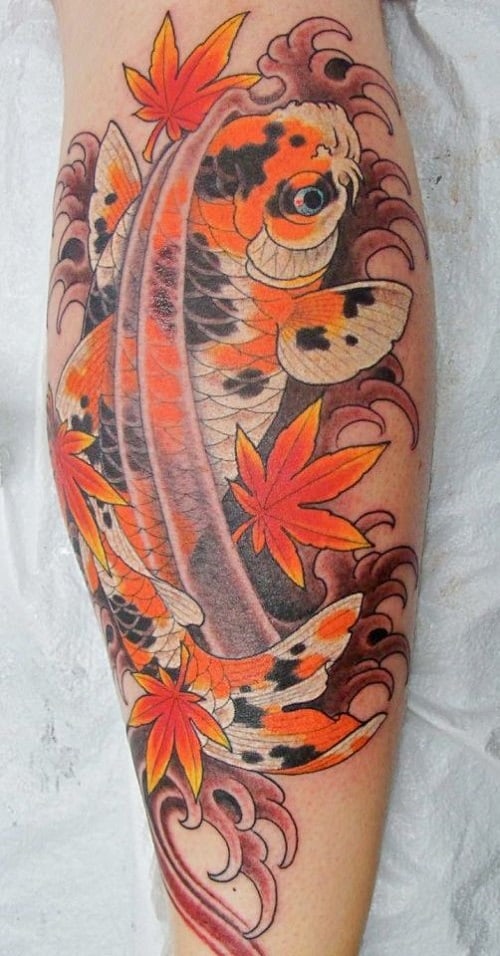 Spotted Koi Fish Tattoo