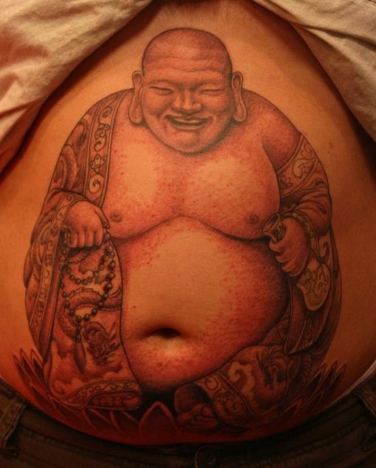 stomach-tattoo-buddha