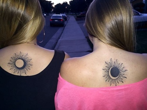 Sun and Moon on Back Best Friend Quotes