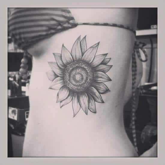 Premium Photo | Black And White Sunflower Tattoo Drawing With Classic Motif  Styl