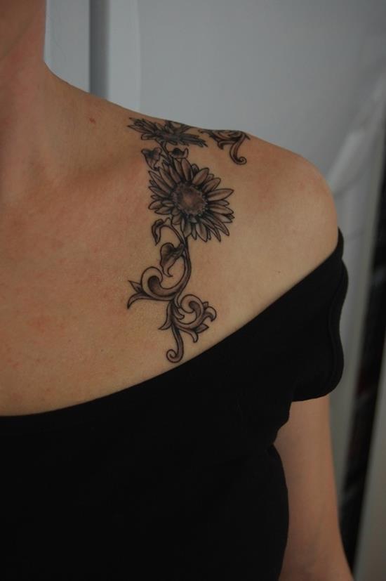 sunflower-tattoo-vines